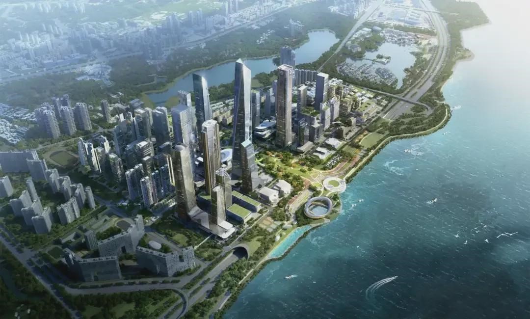 深圳湾超级总部基地效果图 深圳湾超级总部基地效果图