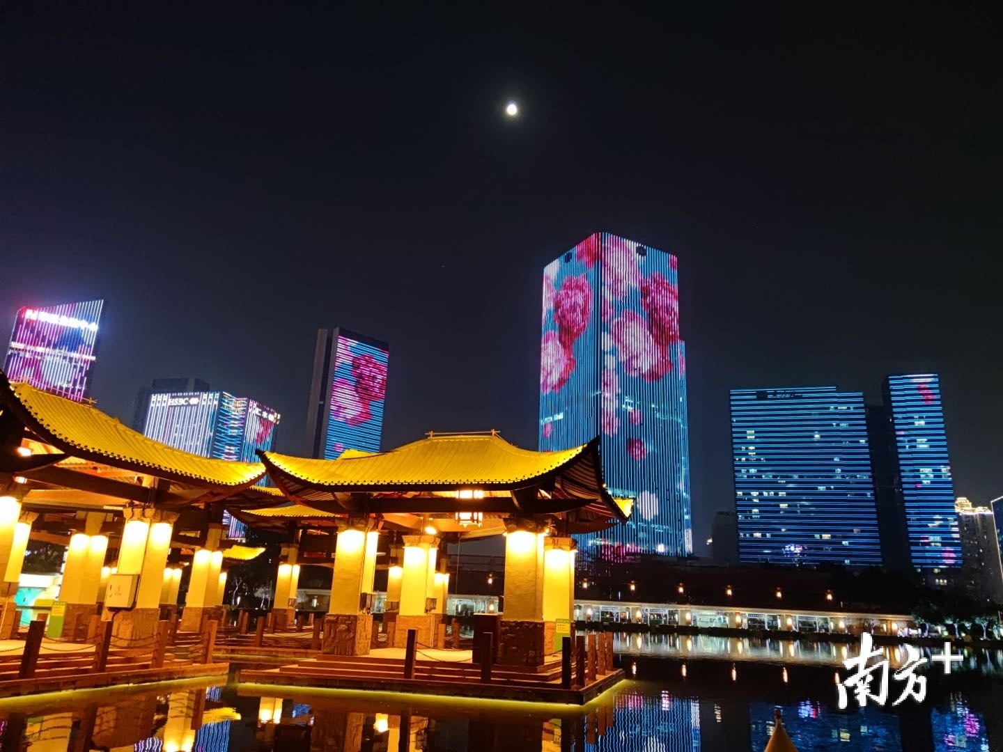 千灯湖公园夜景。桂城供图