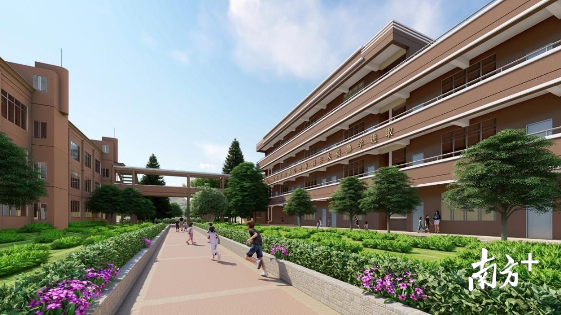 玉成小学环湖校区翻新后效果图。大良街道办供图