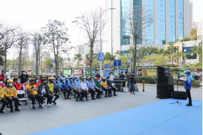 华强北辖区的配送员、快递员们加入“快联盟”