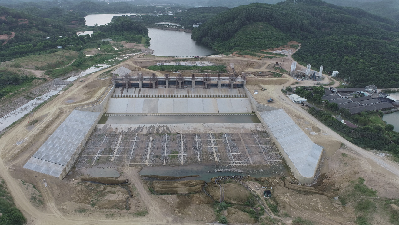 高堂水闸重建工程。受访者供图
