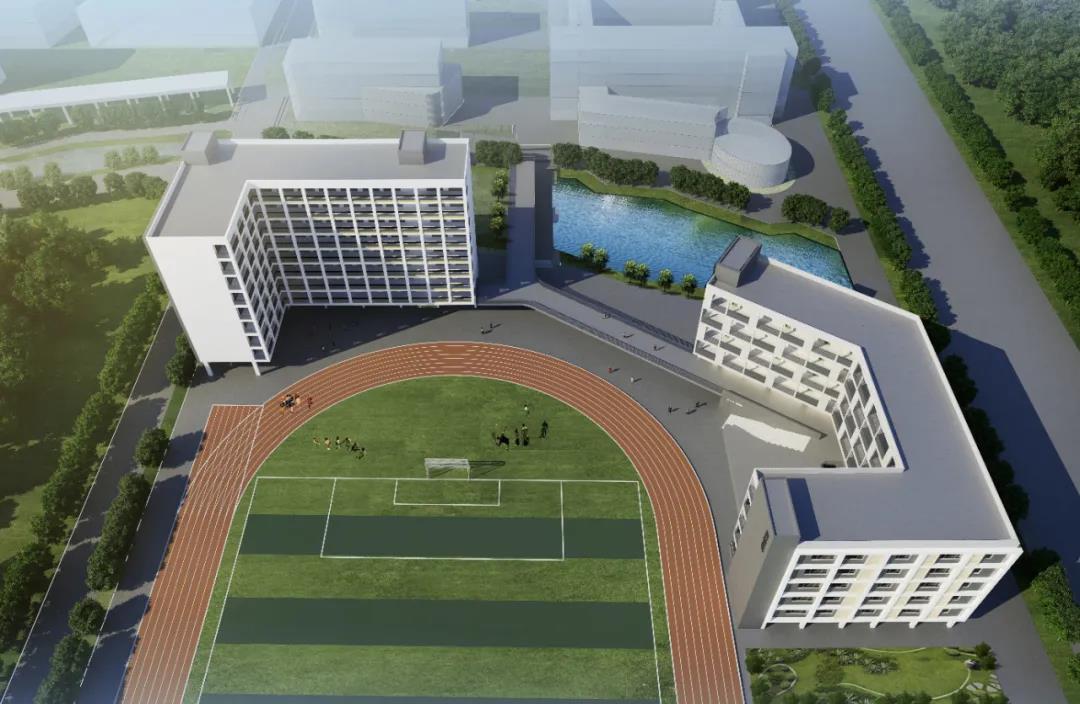 顺峰中学扩建效果图。
