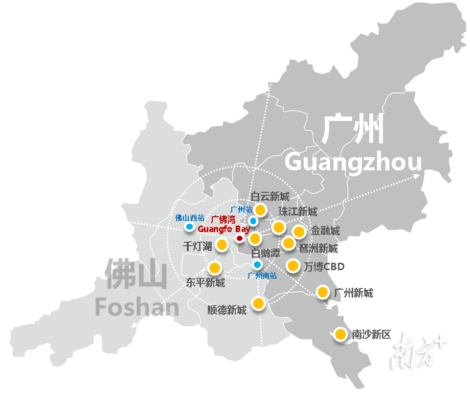 广佛湾区位示意图。南海区自然资源局供图