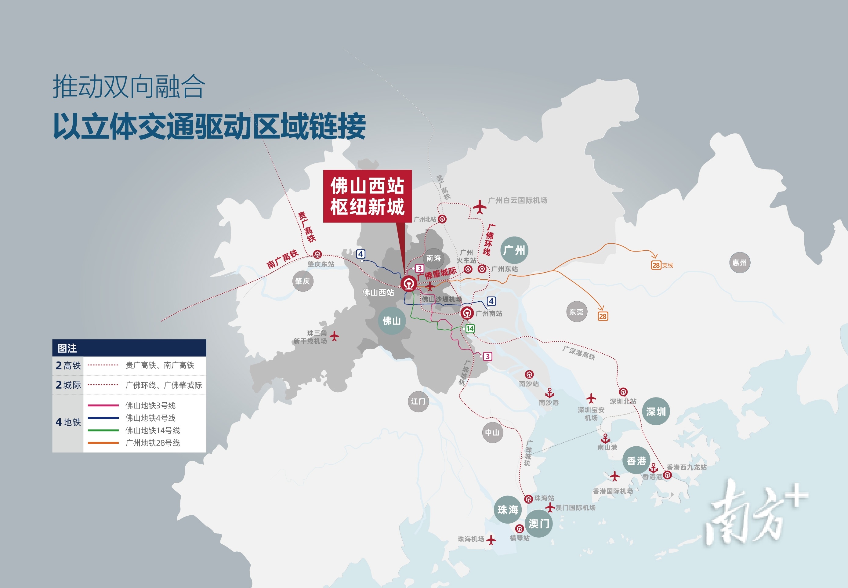 佛山西站枢纽新城区位示意图