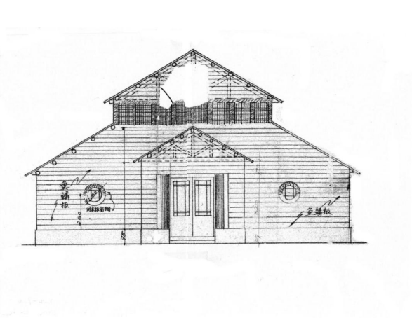 国立中山大学工学院建工系虞炳烈教授设计的师范学院大礼堂。