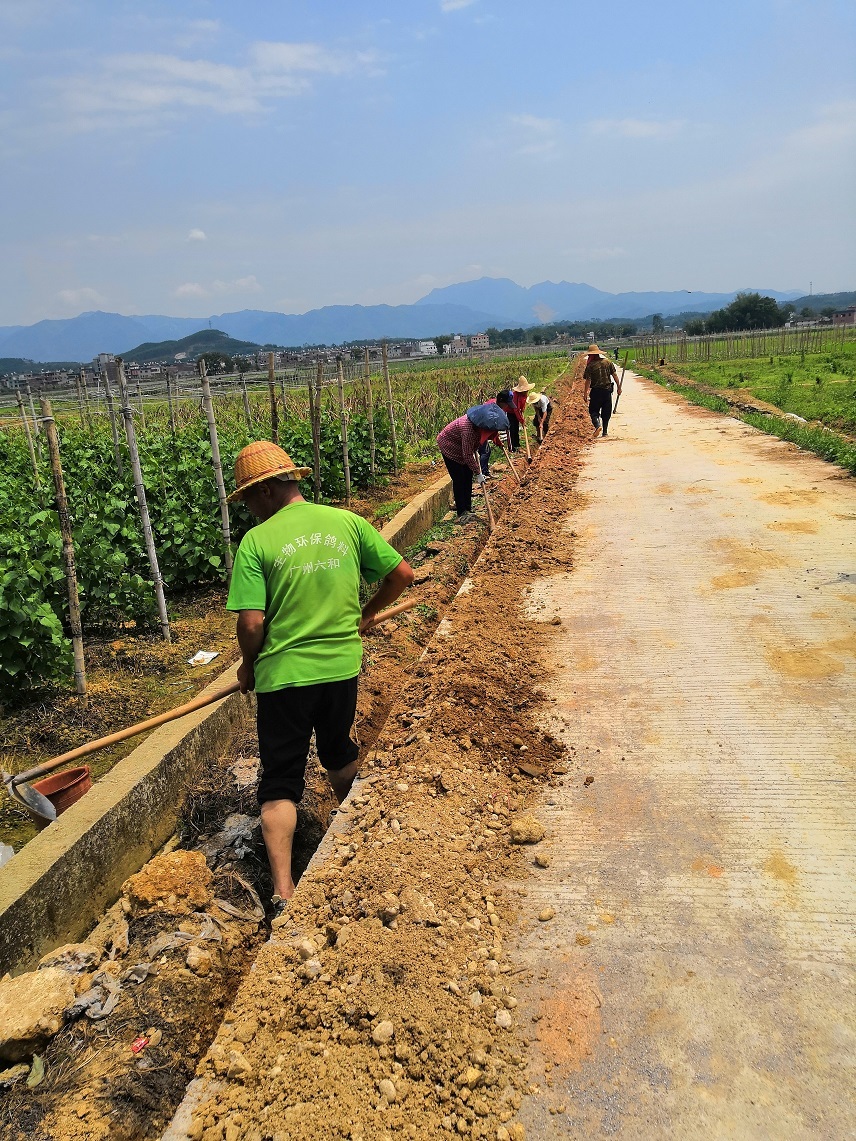 连溪村水利工程施工现场