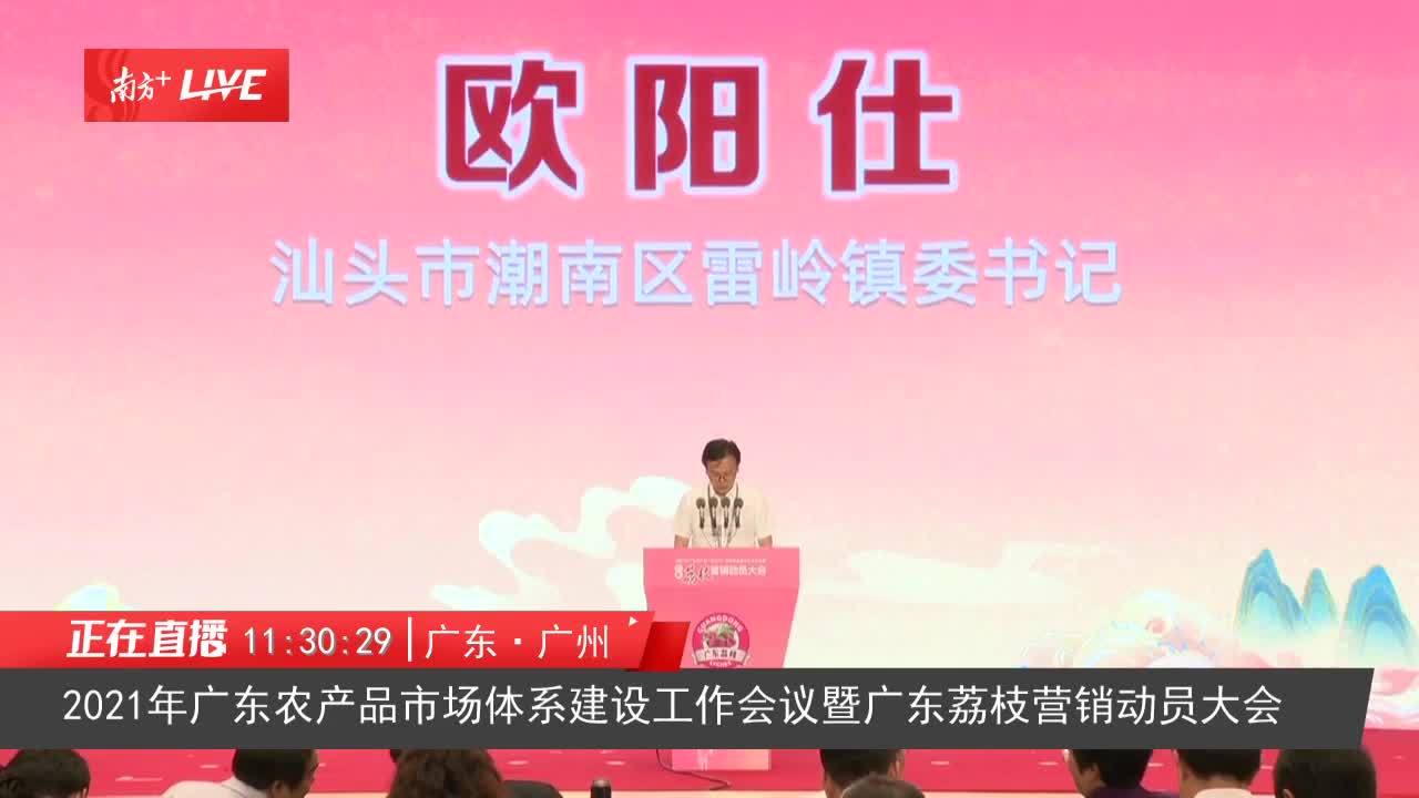 视频:汕头市潮南区雷岭镇委书记欧阳仕作2021年雷岭荔枝营销行动报告