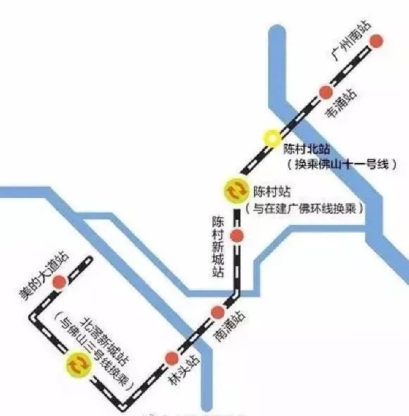 7号线顺德段示意图