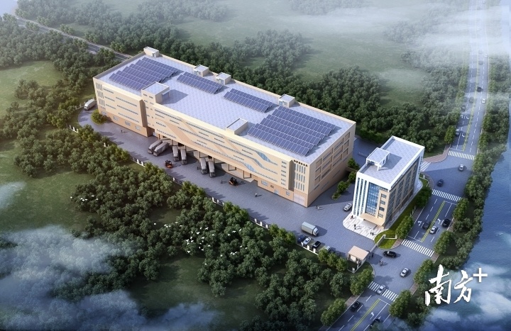佛山市物资储备综合基地项目效果图。