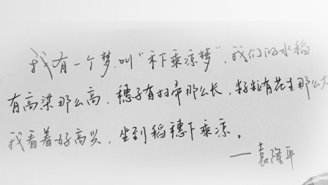 袁隆平：我一直有两个梦，一个是禾下乘凉梦，一个是杂交水稻覆盖全球梦