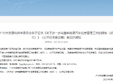 限绿牌？没有的事！广州拟加强管理新能源汽车