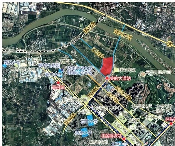 地块周边配套示意。