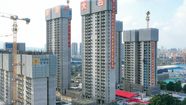 白云旧改加速！小坪村旧改安置区封顶