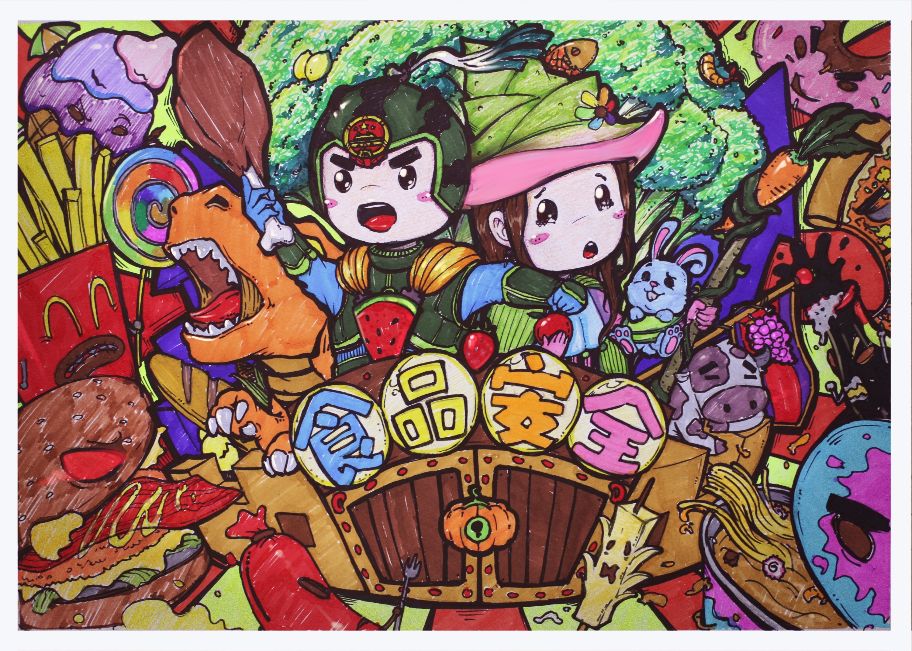 食安与我绘画比赛人气王作品在这里