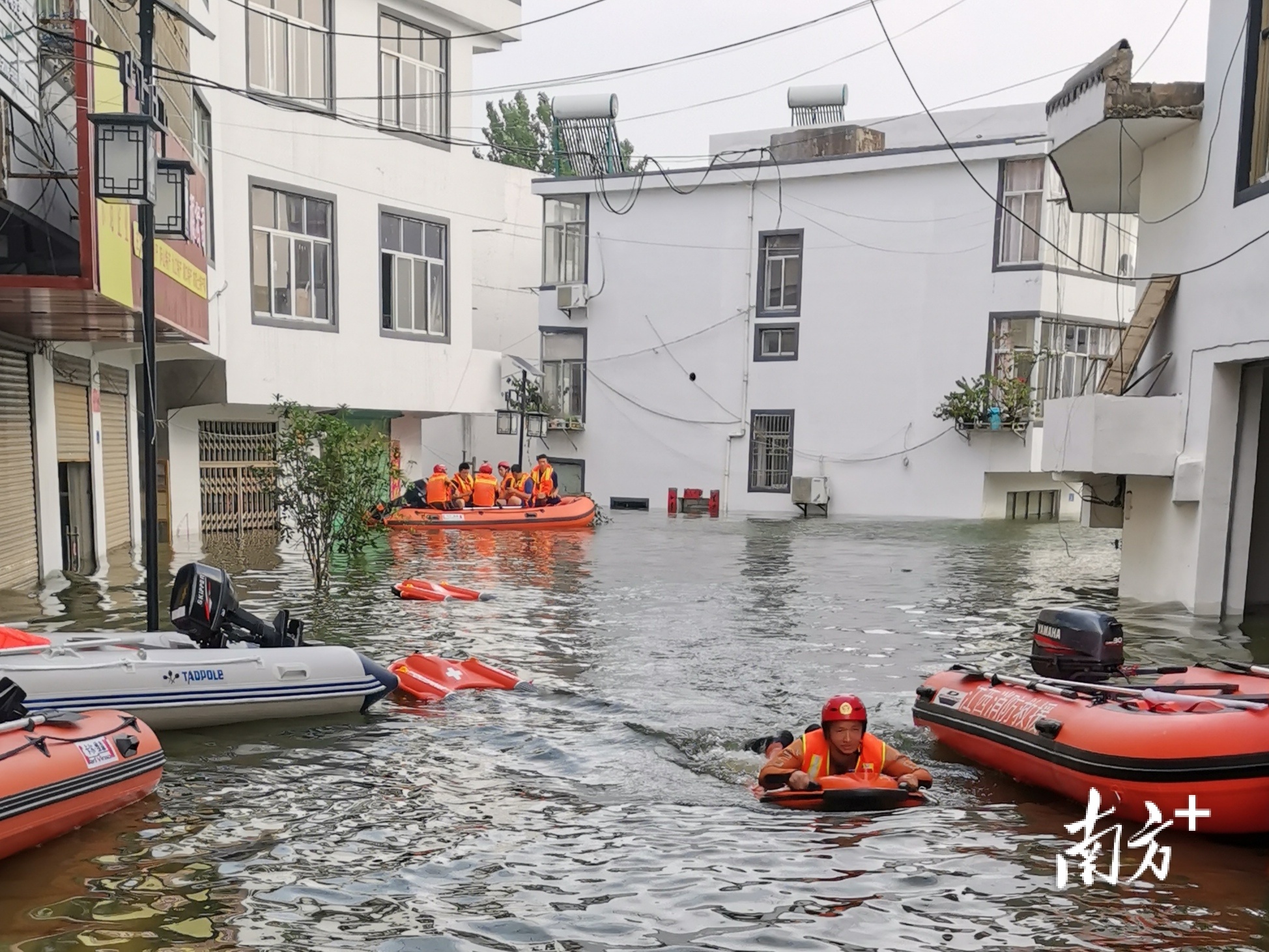 去年7月,云洲“海豚1号”水面救生机器人参与江西抗洪救灾。