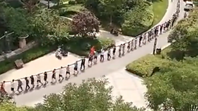 南方拍客|郑州市民自发扛起550米电缆抢修