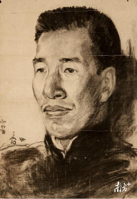 司徒乔《容庚像》(素描),莞城美术馆藏。 司徒乔《容庚像》(素描),莞城美术馆藏。