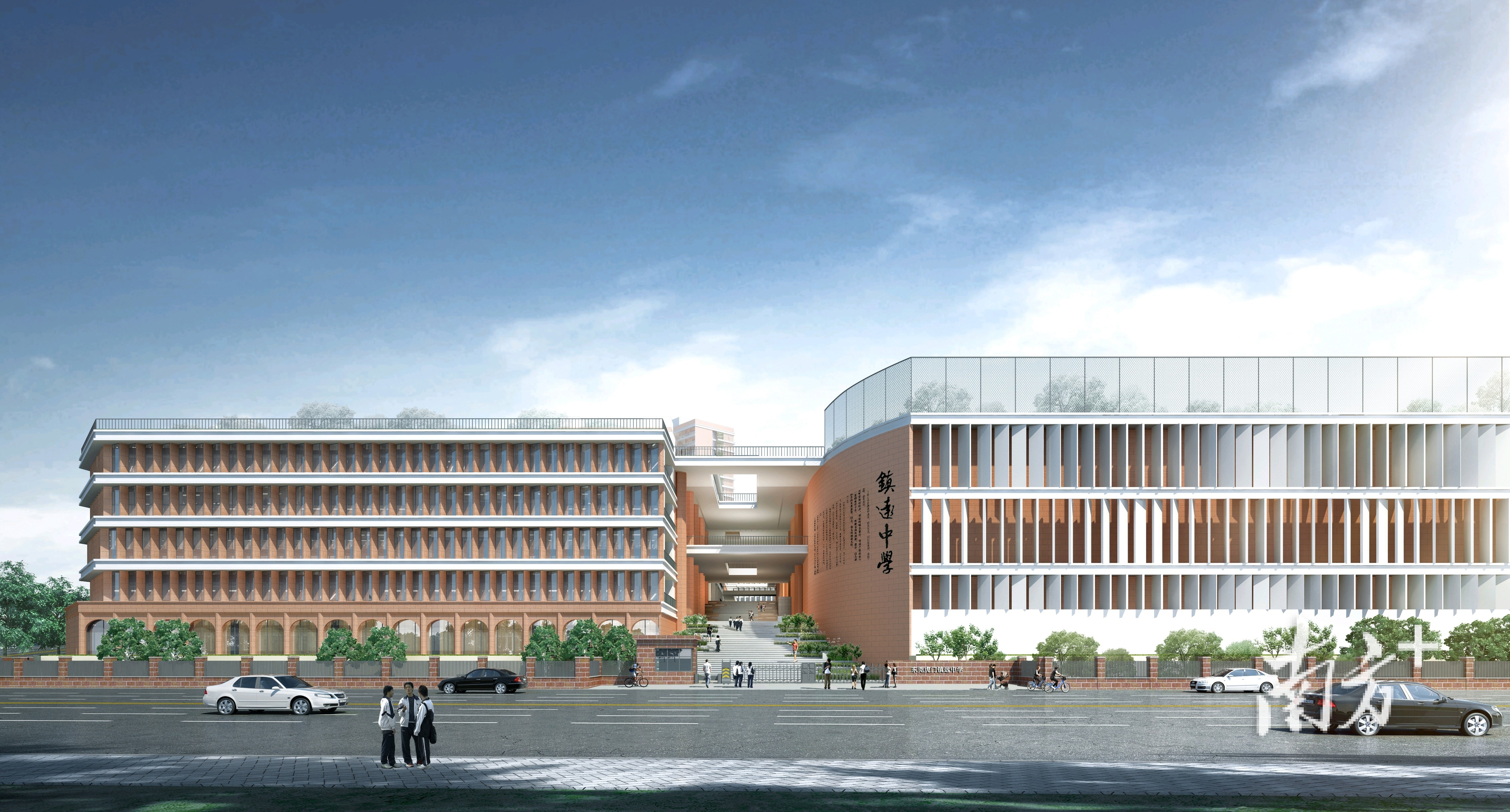 镇远中学是滨海湾新区在威远岛兴建的第一所高品质公办初级中学,项目