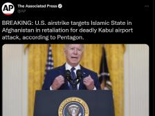 美军空袭一名ISIS-K“策划者”，目标人物死亡