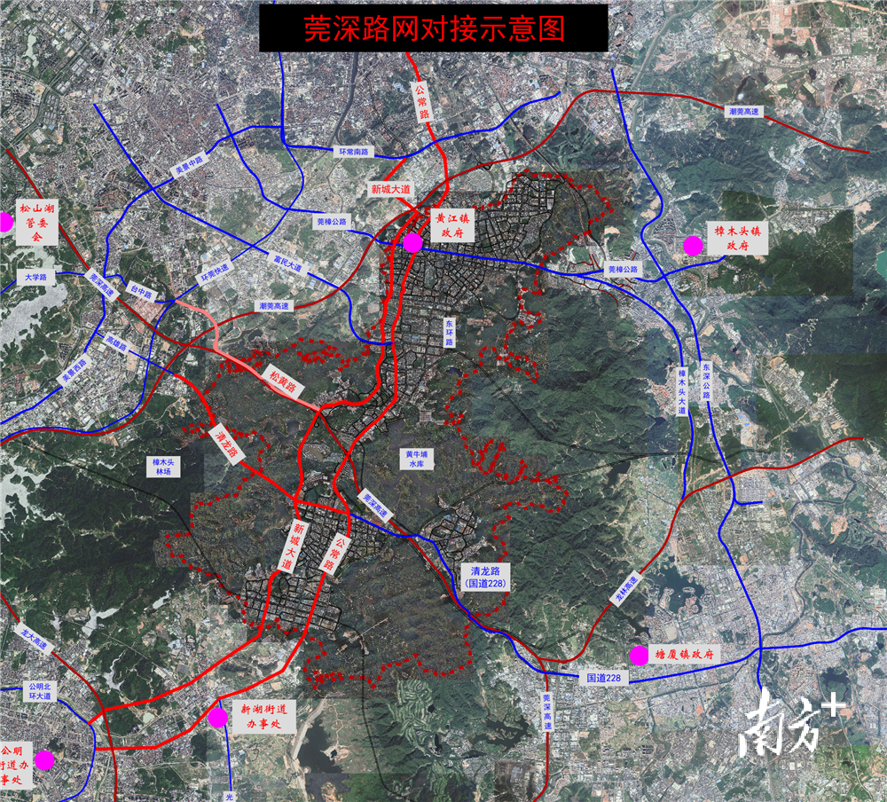 莞深路网对接示意图 莞深路网对接示意图