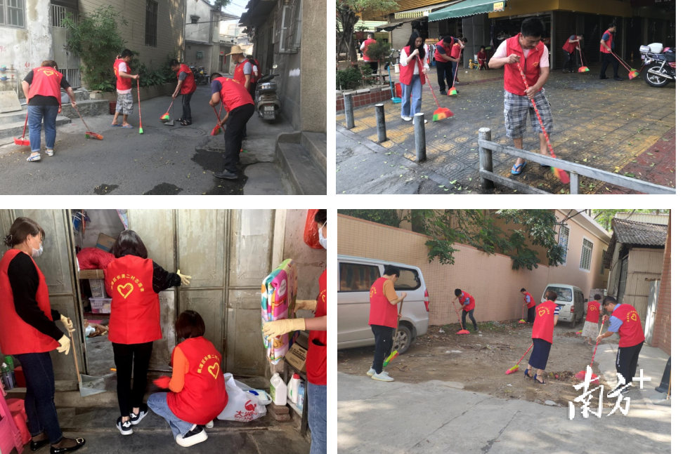 长德党员亮身份作表率，积极参与到创卫创文工作。