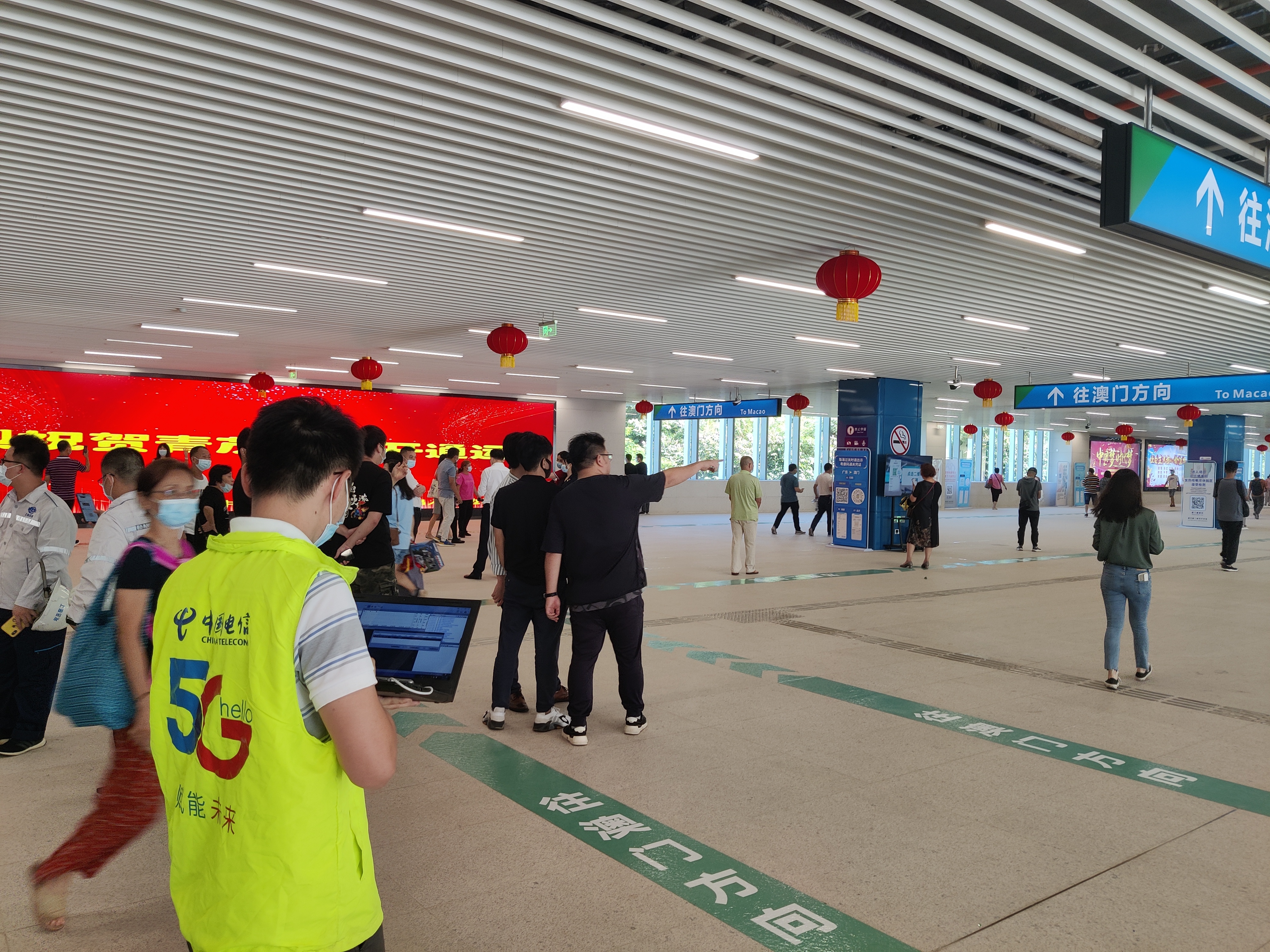 珠海电信第一时间实现粤澳新通道网络信号全覆盖。&nbsp; 刘小珠 供图