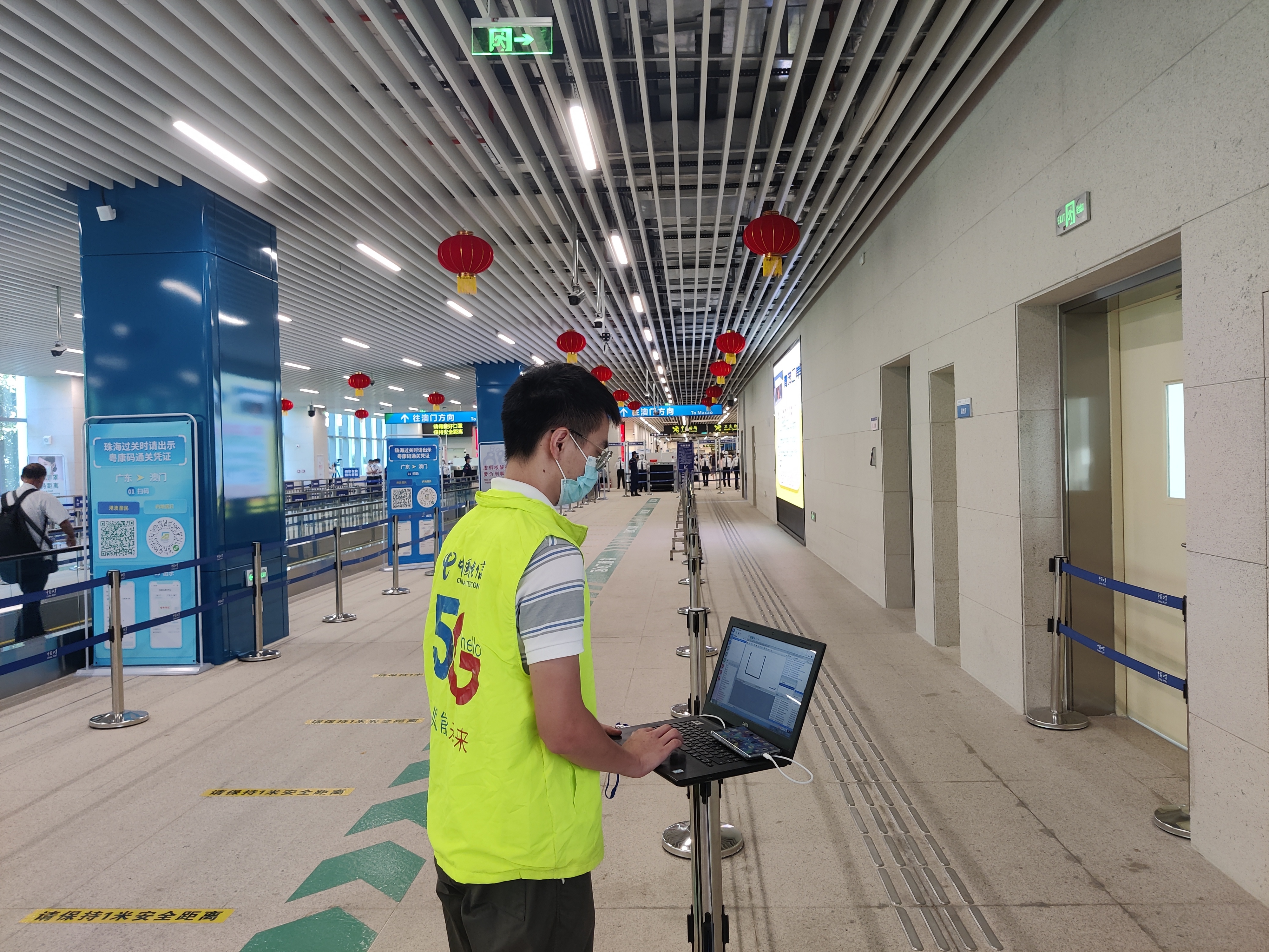 珠海电信第一时间实现粤澳新通道网络信号全覆盖。&nbsp; 刘小珠 供图