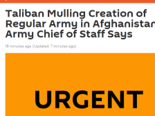 快讯！俄媒：阿塔正考虑在阿富汗建立正规军