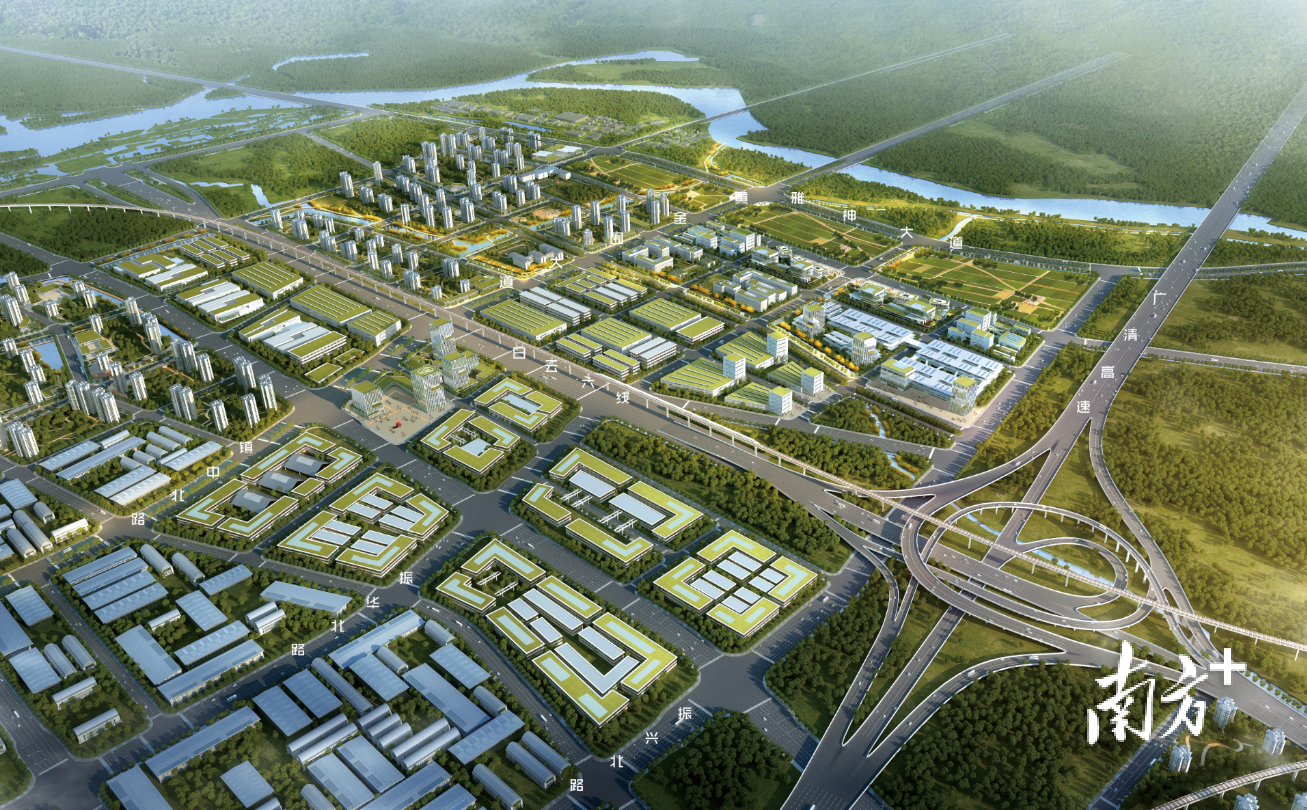 广州轨道交通装备产业园效果图。