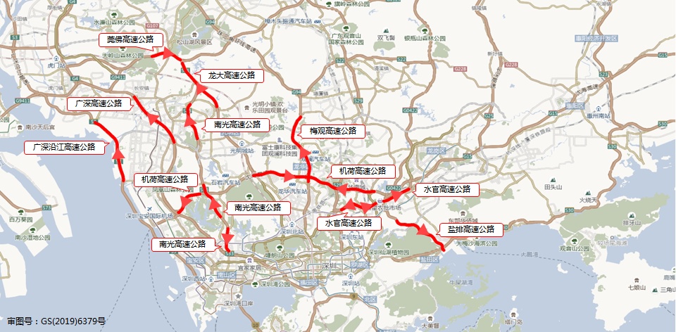 节前三天（9月28日-9月30日）国庆假期高速公路拥堵路段分布预测 