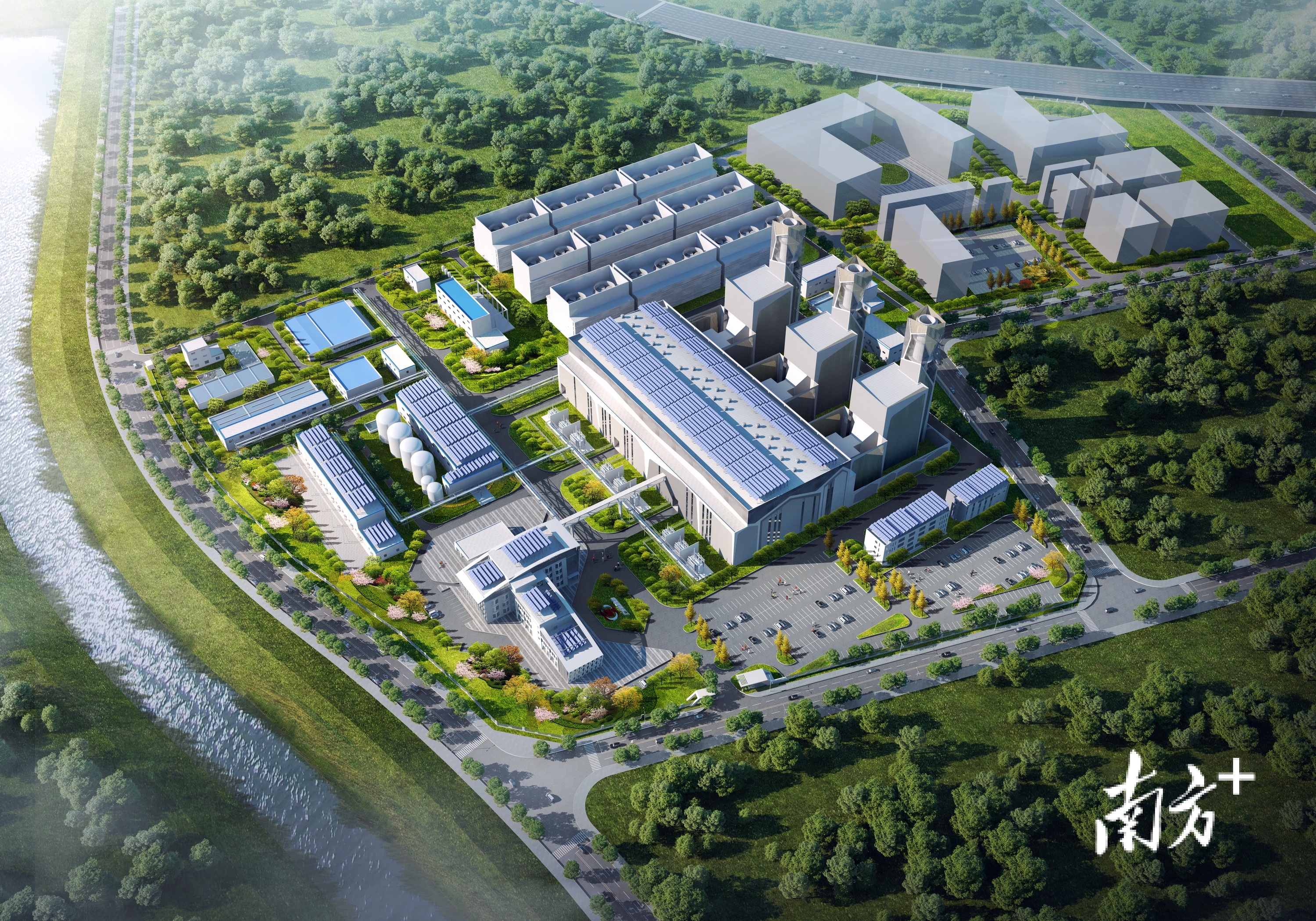 东莞宁洲厂址替代电源项目效果图。  通讯员/受访者 虎宣 供图
