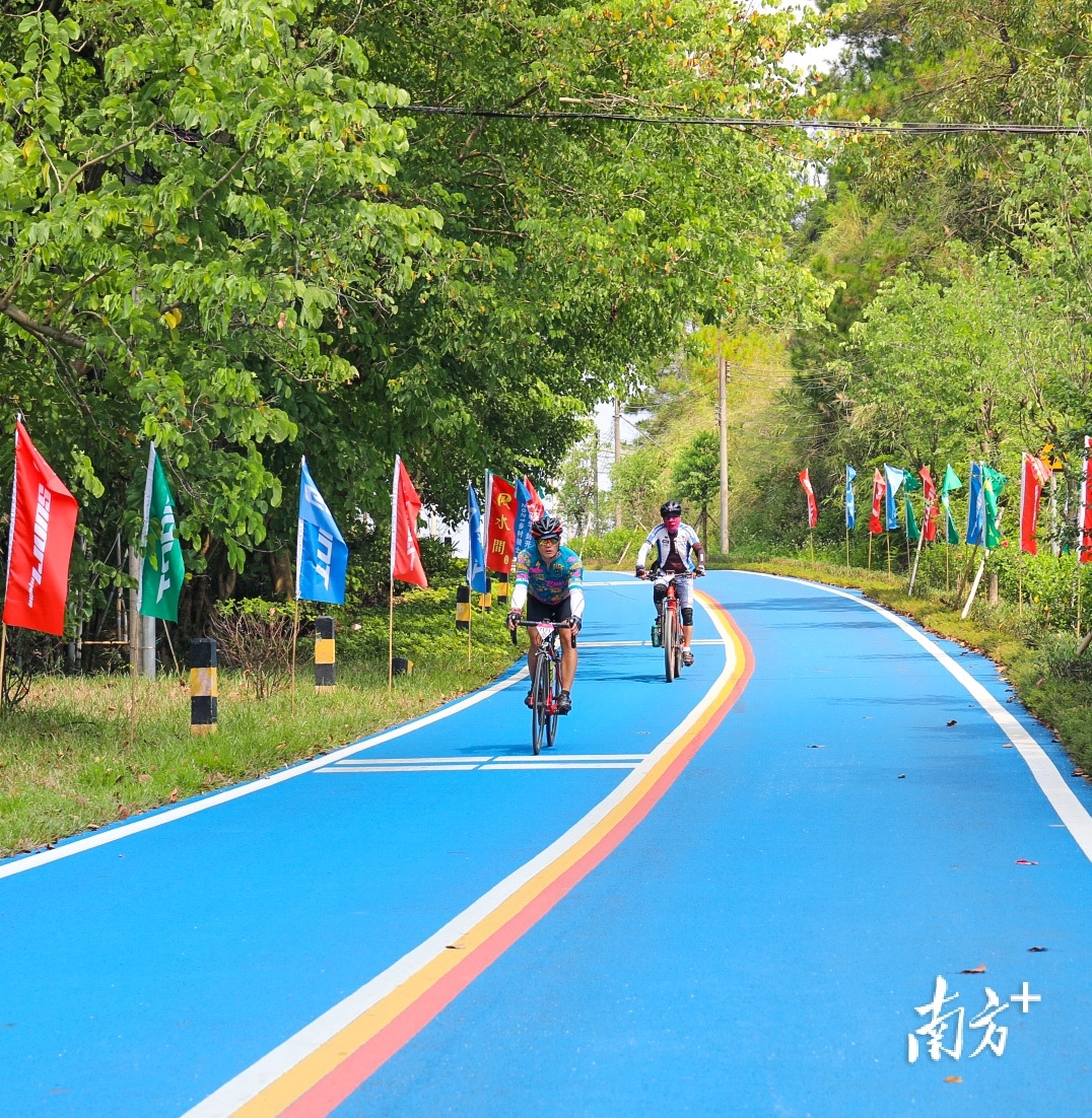 “乡村骑士”贺江骑行活动。 南方+ 施亮 拍摄