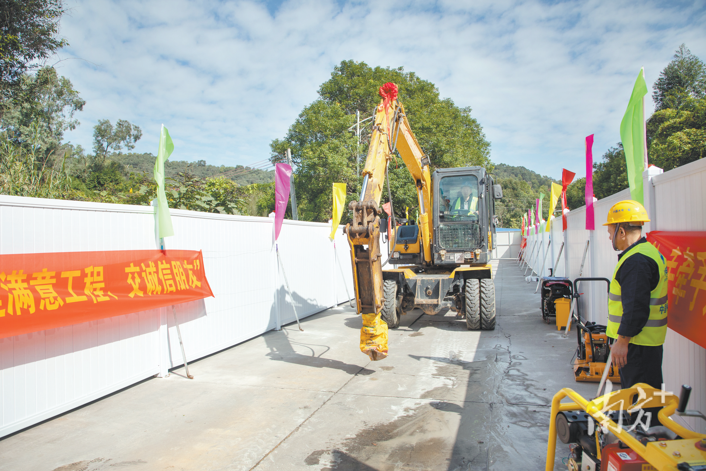 虎门镇污水收集完善工程动工。&nbsp; 虎宣 供图
