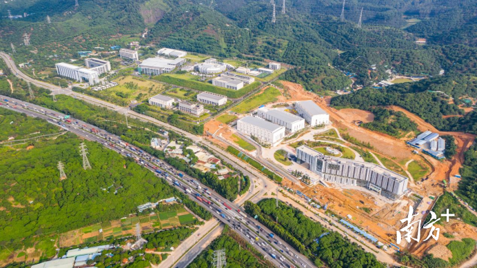中子源路两旁热火朝天建设中
