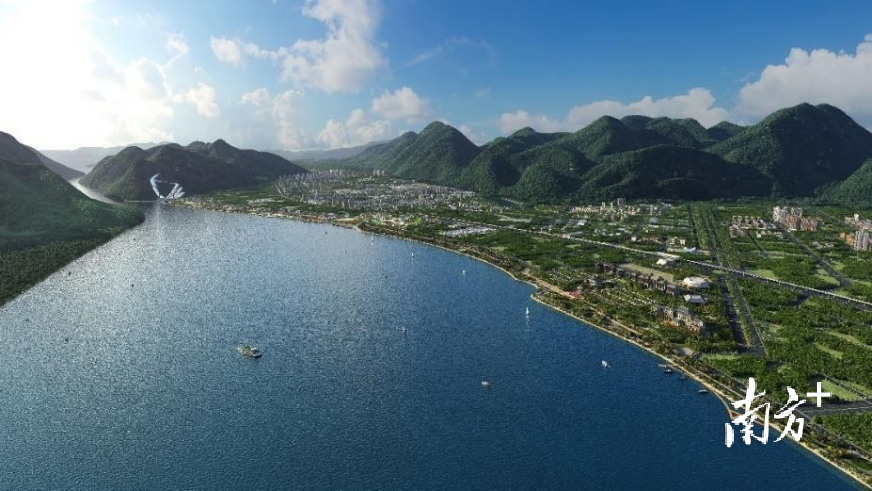 肇庆万达国家度假区俯瞰效果图。 受访者供图