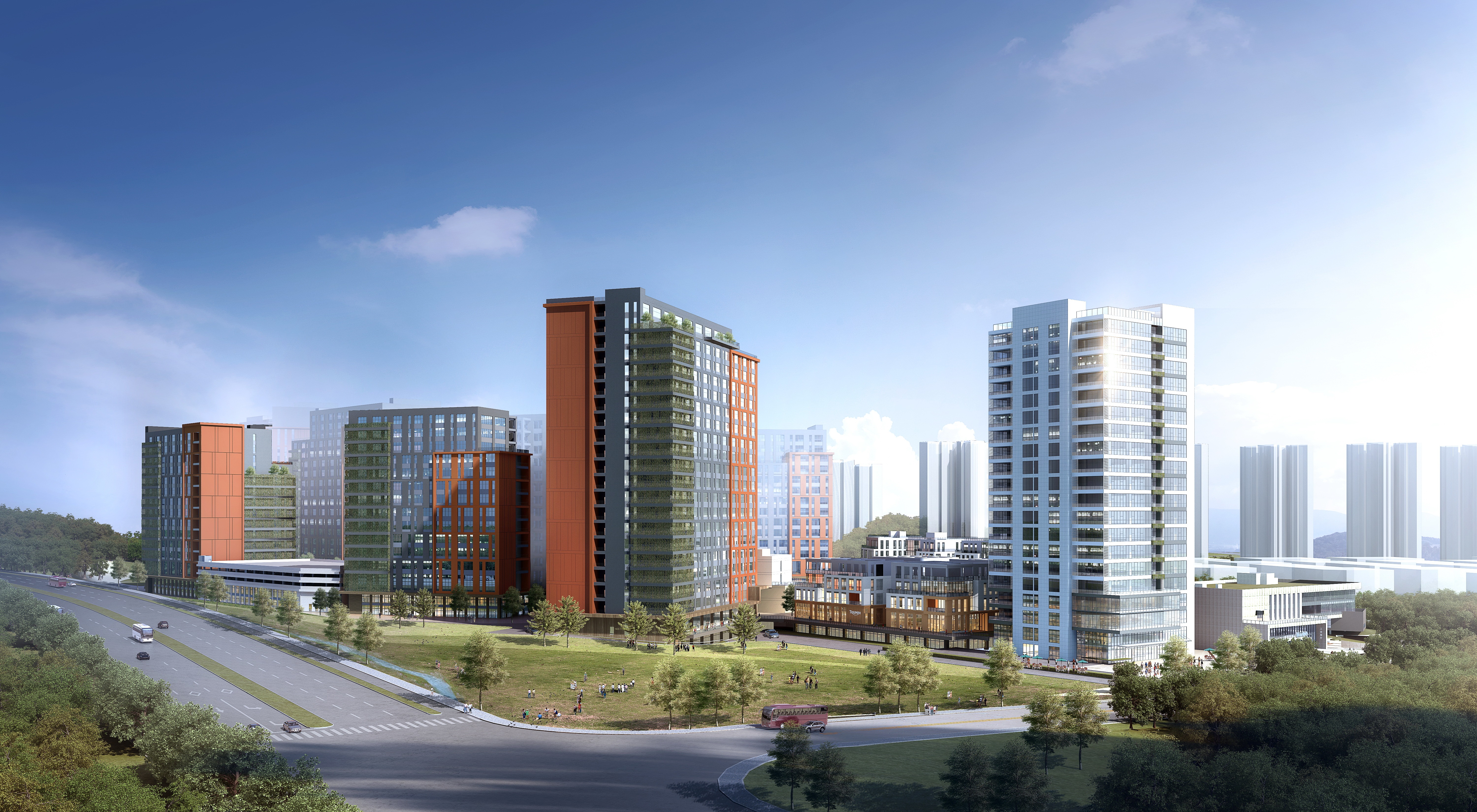 梅龙湖智能制造产业新城规划效果图。