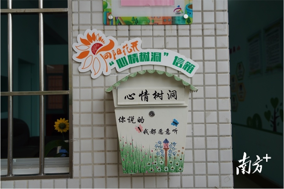 学生可以在心理健康室门前的树洞信箱里投信表达喜怒哀乐.通讯员供图