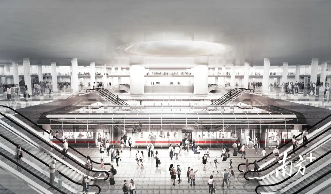 △建成后的枢纽内部效果图（仅供参考）