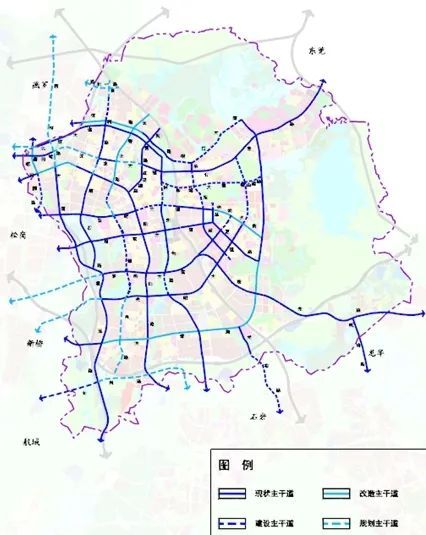 ▲十四五期间道路建设图(以实际建成为准) ▲十四五期间道路建设图(以实际建成为准)