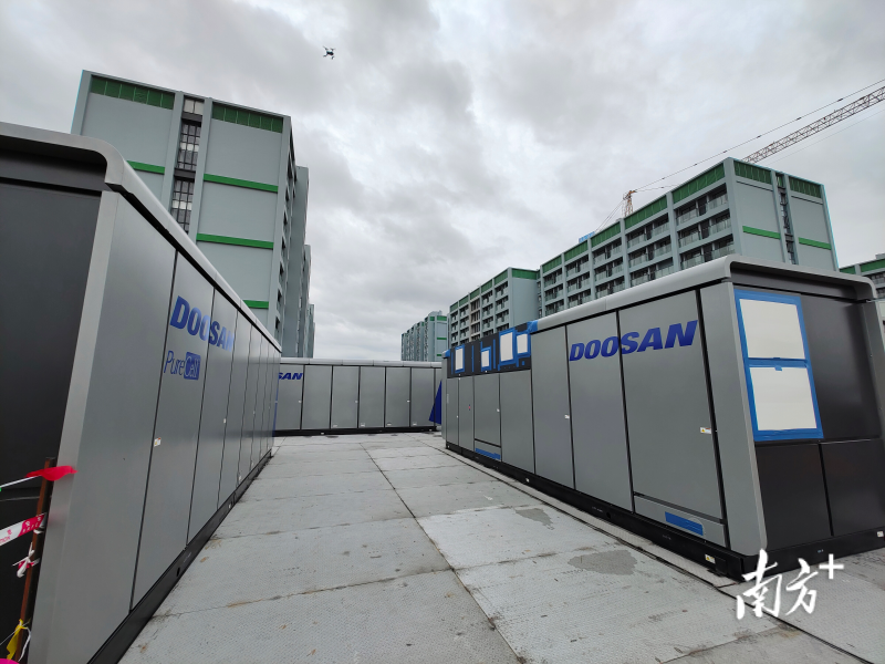 全国首个“氢能进万家”智慧能源示范社区在丹灶投运。南方+ 孙景锋 拍摄