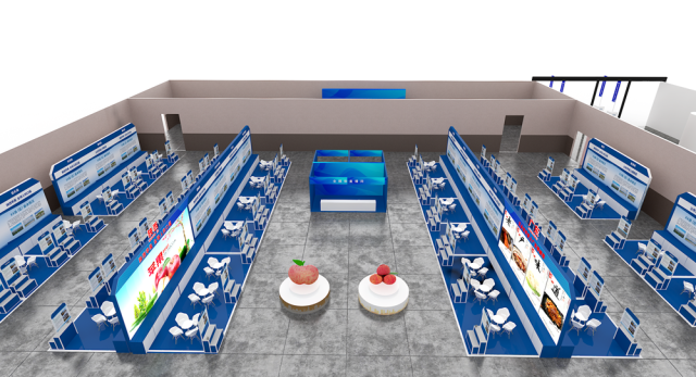 2021陕粤特色农产品（广州）宣传推介活动展示区规划图。