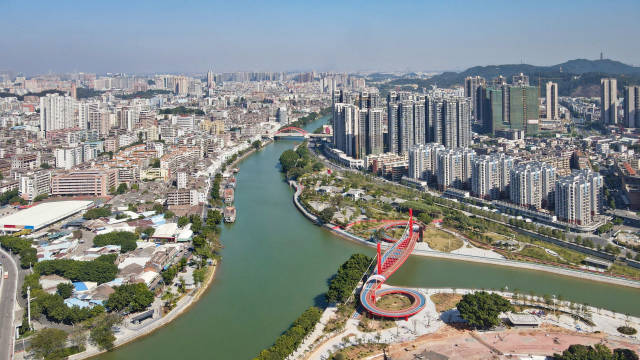 江门市江海区城央绿廊碧道。
