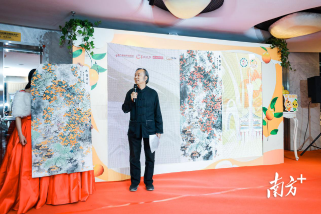 中国美术家协会会员、广州画院原副院长孙戈解释画作的创作理念