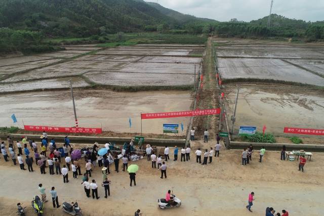 化州市土地流转现场会暨农业生产社会化服务工作推进会观摩现场。