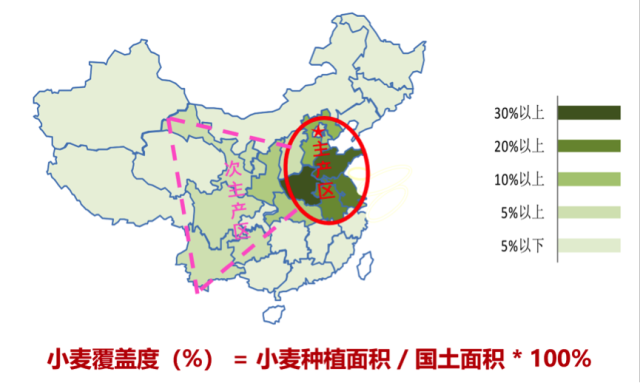 我國小麥產(chǎn)區(qū)主要分布在黃淮海區(qū)域