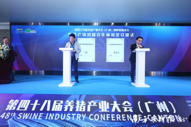 生猪产销对接合作协议签订仪式现场