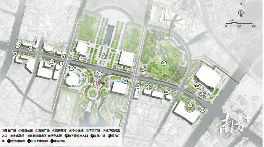 总平面意向图 总平面意向图