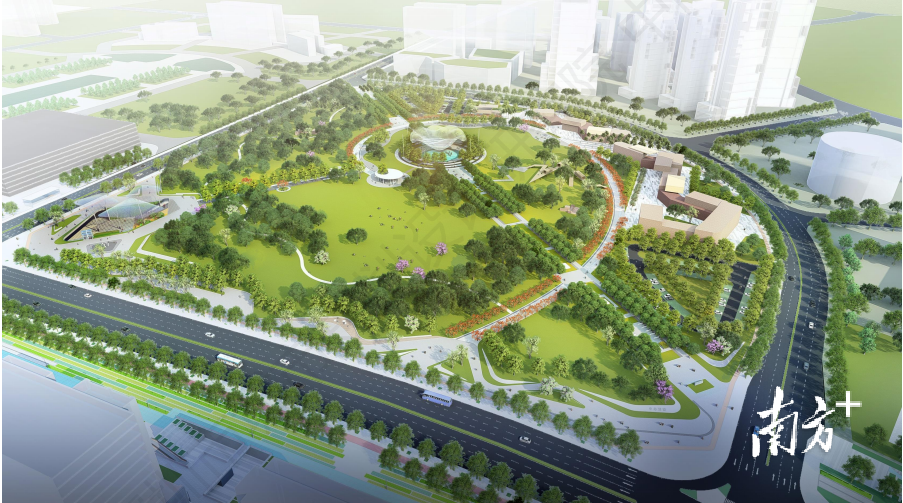 中心绿地意向效果图 中心绿地意向效果图