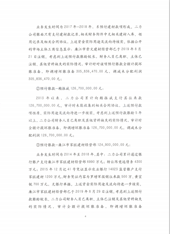 破产清算案财产调查报告部分章节