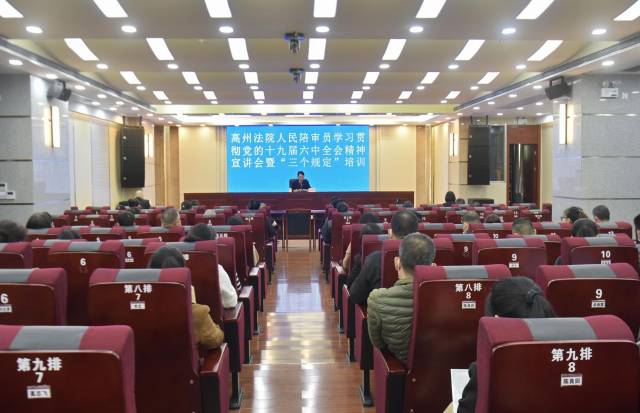高州法院组织人民陪审员集中培训，学习贯彻党的十九届六中全会精神